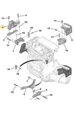 MOPAR (PSA) 1807.HF | MOTOR KULAĞI SAĞ  DV4TD 1007 C2  II C3 PLURIEL