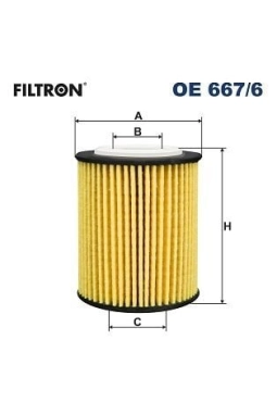 FILTRON OE667-6 | Yağ Filtresi 2008-208-3008 II-301-308 II-5008 II-508-Expert-Partner-Berlingo-C3 III-C4 Cactus-C4 Picasso-C-Elysee-Jumpy 1.5Bluehdı