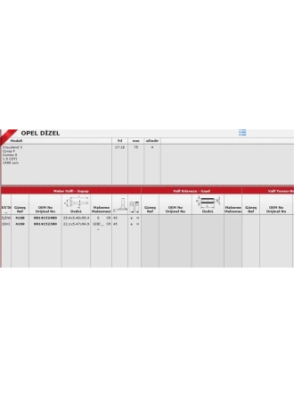GÜNEŞ 41684169 | Takım Subap (16V) Opel Crosslandx Corsa F Combo E 1.5 CDTI Dv5r