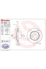 BREMBO 09.9928.14 | Fren Disk Ön Hava Kanallı 247-4-(Peugeot 107 1.0 / 1.4 HDI 2005 /) | 2 Adet