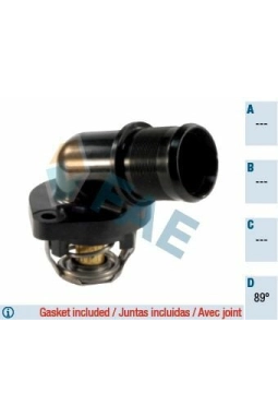 FAE 5322689 | Termostat Komple Kapaklı 89°C° 106 206 306 C2 C3 C3 II C3 Plurıel Xsara Saxo Tu3jp-Tu3a Tu3aes 1.8 8V