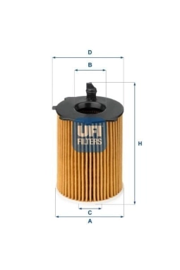 UFI 25.037.00 | Yağ Filtresi 02-206-301-307-407-C3-C4-Fcs-1.4-1.6Hdi