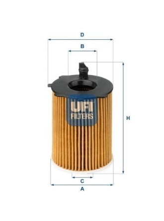 UFI 25.037.00 | Yağ Filtresi 02-206-301-307-407-C3-C4-Fcs-1.4-1.6Hdi