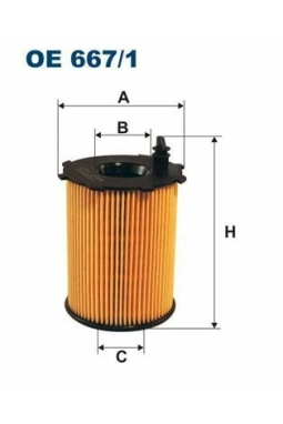 FILTRON OE667-1 | Yağ Filtresi 02-206-301-307-407-C3-C4-Fcs-1.4-1.6Hdi