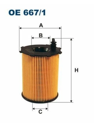 FILTRON OE667-1 | Yağ Filtresi 02-206-301-307-407-C3-C4-Fcs-1.4-1.6Hdi