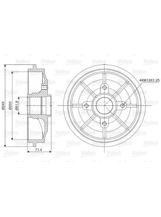 VALEO 237016 | Kampana 02-C2-C3-1007 12-Pt.208
