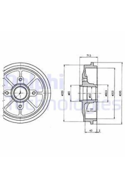 DELPHI BF484 | Citroen C3 2002-2009 Arka Fren Kampana
