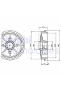 DELPHI BF484 | Citroen C3 2002-2009 Arka Fren Kampana