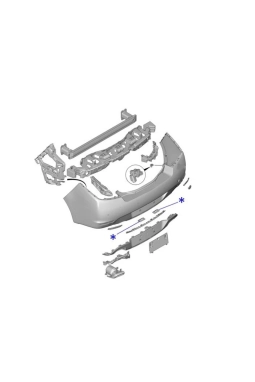 GKN 7414NP | Peugeot 508 2014-2017 Arka Tampon Kapak Tutucu