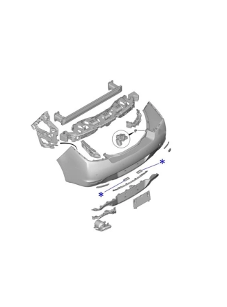 GKN 7414NP | Peugeot 508 2014-2017 Arka Tampon Kapak Tutucu