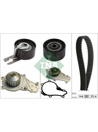 INA 530061530 | Triger Seti + Devirdaim Su Pompası P206 P207 P307 C1 C2 C3 (I II II) C3 Plurıel Xsara II Dv4td (1.4 HDI 8V Fiesta 1,4Tdcı) (144Dış Kayış) , Mazda 2 1.4 Mzr-Cd 08-15