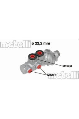 METELLI 05-0693 | Fren Ana Merkezi 207 / C3 1.4-1.4 16V-1.4Hdı-1.6 16V-1.6 HDI 22.20mm 06 /