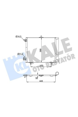 KALE 358440 | Klima Radyatörü C2 C3 C3 II C3 Plurıel C3 III Ds3 P208 P207 P1007 P2008 Ölçü: (420×374×16)
