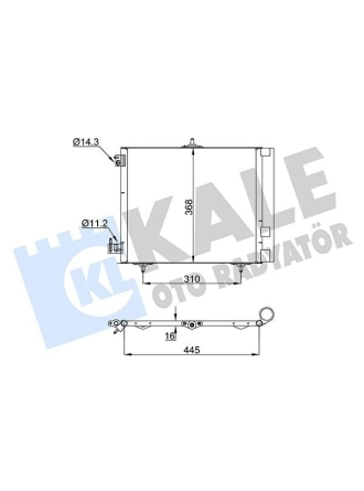 KALE 358440 | Klima Radyatörü C2 C3 C3 II C3 Plurıel C3 III Ds3 P208 P207 P1007 P2008 Ölçü: (420×374×16)