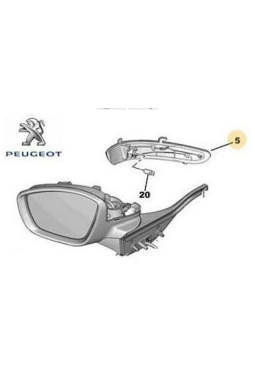 PSA 1607512680 | Citroen C3 2009-2015 Sağ Ayna Sinyali Orijinal