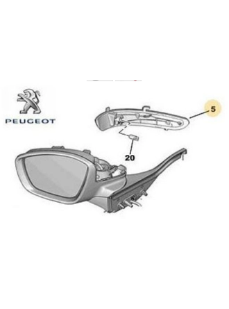 PSA 1607512680 | Citroen C3 2009-2015 Sağ Ayna Sinyali Orijinal