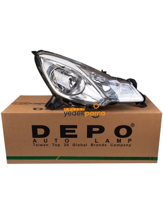 DEPO 552-1134RMLDEM5 | Citroen C3 2009-2015 Ön Sağ Far Beyaz Tip