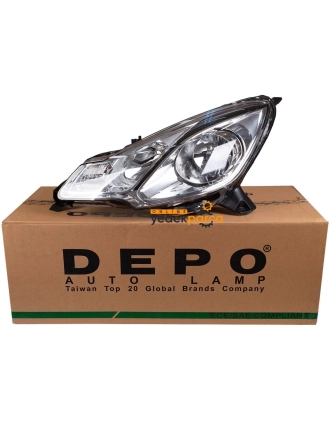 DEPO 552-1134LMLDEM7 | Citroen C3 2009-2015 Sol Ön Far Siyah Tip