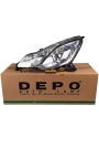 DEPO 552-1134LMLDEM7 | Citroen C3 2009-2015 Sol Ön Far Siyah Tip