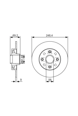 BOSCH 0986479S43 | Disk Arka (Ad) 07-Pt.207-208-307-C4 13-Pt.2008 Rulmansız | 2 Adet
