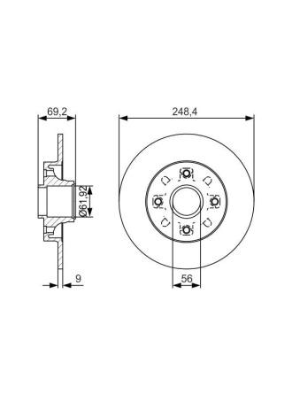 BOSCH 0986479S43 | Disk Arka (Ad) 07-Pt.207-208-307-C4 13-Pt.2008 Rulmansız | 2 Adet