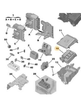 PSA 9810296080 | Citroen C4 2011-2017 Sigorta Kutusu Orijinal