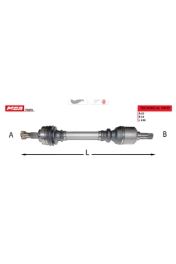MGA 70276 | Aks Sol (Peugeot: 307 1.4Hdı 1.6 16V 2.0 16V Ie Be Sanz) Citroen C4 1.4 1.6 16V 2004 -)