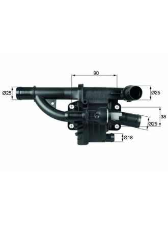 MAHLE TH4083 | Termostat 83°C 08-Peugeot-Citroen-Ford-Mazda-Volvo 1.6Hdi Euro4