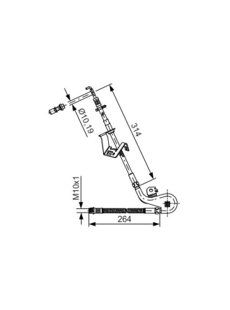 BOSCH 1987481427 | Ön Sol Fren Hortumu P407 P407 Sw Coupe C5 III 04 -