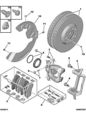 PSA 4209.H2 | Citroen C5 2008-2015 Ön Fren Disk Koruma Sacı Orijinal