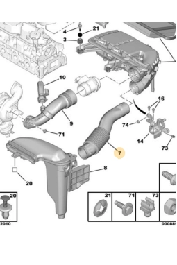 PSA 1434.H1 | Citroen C5 Hava Filtre Hortumu Orijinal