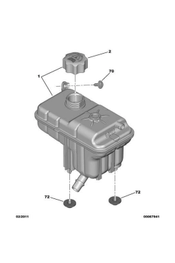 PSA 1323.V1 | Citroen C5 2008-2015 Yedek Su Deposu Orijinal