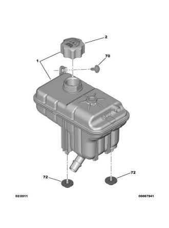 PSA 1323.V1 | Citroen C5 2008-2015 Yedek Su Deposu Orijinal