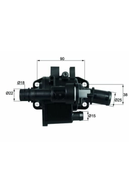 MAHLE TH4283 | Termostat 83°C 02-106-206-207-307-1007-C1-C2-C3-Bbp-Nmo 1.4Hdi