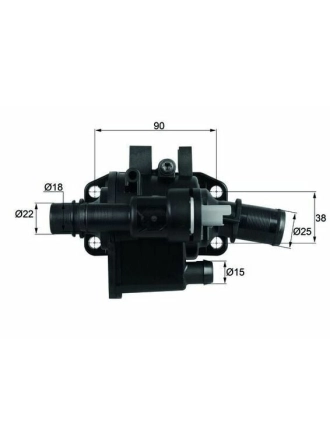 MAHLE TH4283 | Termostat 83°C 02-106-206-207-307-1007-C1-C2-C3-Bbp-Nmo 1.4Hdi