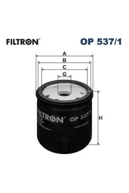 FILTRON OP537-1 | Yağ Filtresi Dbl-Mra-Brv-Pun 1.9D-JTD