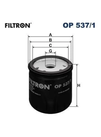 FILTRON OP537-1 | Yağ Filtresi Dbl-Mra-Brv-Pun 1.9D-JTD