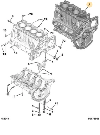 Citroen DS4 DV6C 93 BG Euro5  Piston Segmanlı Blok Servis Ürünü