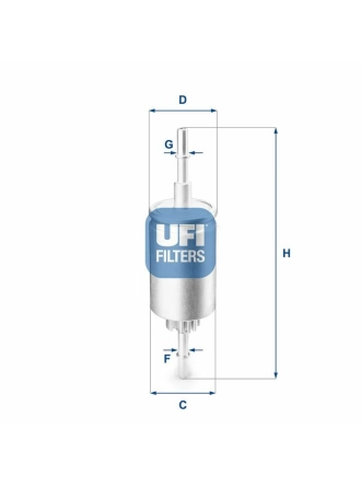 UFI 31.844.00 | Benzin Filtresi (Ford Fiesta 1.4 / 1.6 Bnz 02 / Fiesta V-Fusion / Mazda 2 Serisi)