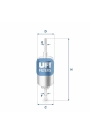 UFI 31.844.00 | Benzin Filtresi (Ford Fiesta 1.4 / 1.6 Bnz 02 / Fiesta V-Fusion / Mazda 2 Serisi)