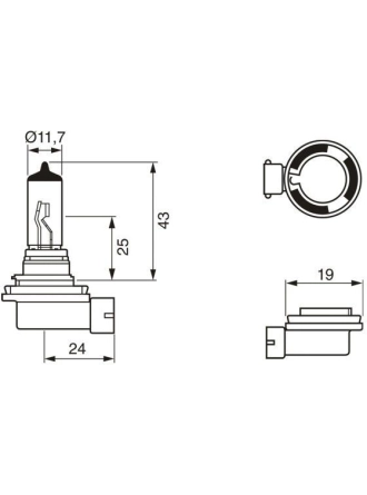Bosch AMPUL-ECO-12V-H11-55W-PGJ19-2