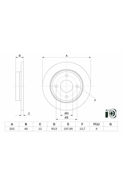 BOSCH 0986479F63 | Ford Fiesta 2018 Model Sonrası Arka Disk Takımı