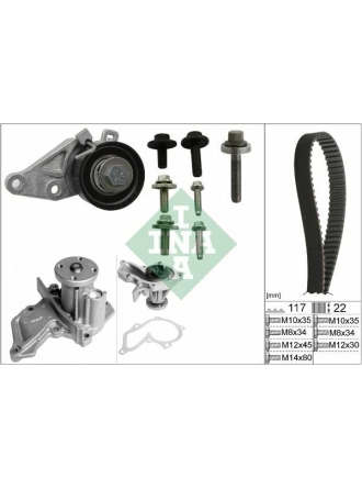 INA 530014030 | Triger Seti Su Pompalı Fiesta IV 95-02 Fiesta V 03-08 Focus Sedan 99-04 Fusion 02-12 Mazda II 03-07