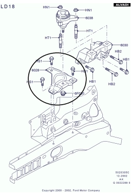 FORD OTOSAN 98AB6037AG | Focus 1998-2005 1.6 Benzinli Zetec Motor Takoz Bağlantı Braketi