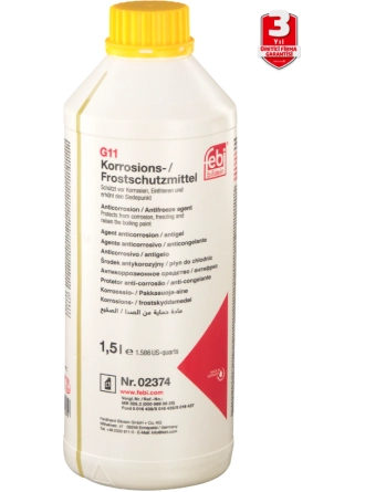 YYO G11 Sarı Antifiriz   F E B I  02374 1.5lt Konsantre