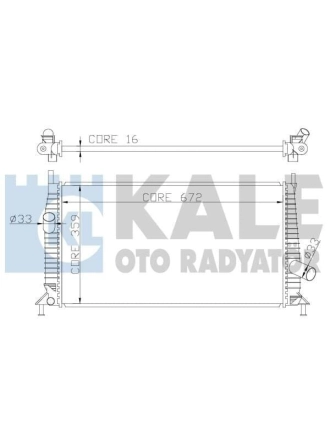 KALE 356300 | Ford Focus 2004-2008 Model Arası 1.6 Benzinli & DizelSu Radyatörü