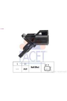 FACET 21.0002 | ABS Sensörü Ön Volvo C30 533 10-12 C70 II 542 06-09 S40 II 544 05-12 S60 II 134 10-15 S80 II 124 14