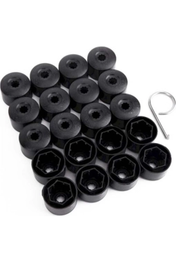 Elg - Vw Bora Bijon Civata Kapağı Siyah Renk 20 Adetli Set 17MM 1K06011739B9