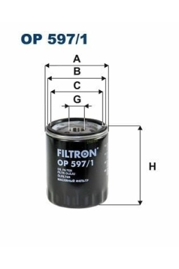 FILTRON OP597-1 | Yağ Filtresi 13-Ma.6-Cx-3-Cx-5 2.0-2.2D Awd