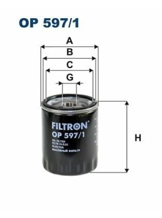 FILTRON OP597-1 | Yağ Filtresi 13-Ma.6-Cx-3-Cx-5 2.0-2.2D Awd